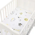 Cartoon digital printed 100% natural jersey cotton baby crib sheets with custom sizes