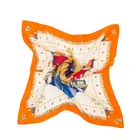 Factory Luxury Scarf Digital Printing Scarf Winter Women Square Pure Silk Satin Edge Scarf