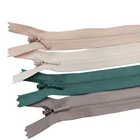 Wholesale dyeable tape close-end Nylon zip 4# Invisible Zipper For Home Textile and Evening Dress