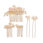 Europe and America Popular Pearl Hair Comb Clips 5 pcs/set Wedding Hair Accessories