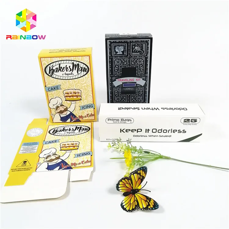 customized printed uv foldable paper boxes berry cookie coconut