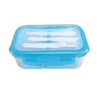 Hot selling 2 compartment food container set borosilicate glass cookware with high quality