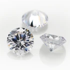 Factory Direct white round machine cut synthetic cubic zirconia cz stone price