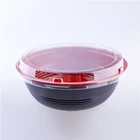 SM3-2106 1000ml Eco-friendly large soup salad bowl food box plastic round food storage container with lid