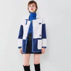 Autumn winter Korean style New Fashion Contrast Color Lapel lacing Wild Lamb Fur Coat