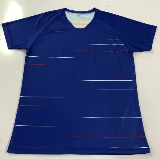Venta al por mayor sublimado ropa de fútbol azul diseño con su logotipo