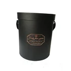 Top quality matt plastic coated circular flower jewelry gift box