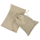 Eco Coffee Beans Small Hessian Jute Drawstring Bag Linen Burlap Christmas Gift Bag For rice tea comb Jewelry custom logo