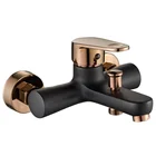 Single handle Wall Mounted Bath & Shower Faucets shower taps faucet mixer Brass Surface black and rose gold