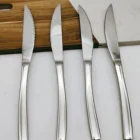 Set Allahome Matt Silver Copper Flatware 420 Stainless Steel Gold Black Sliver Steak Knife Set Of 6