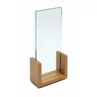 Wood base acrylic sign holder U-Shaped Base Bamboo Sign Holder