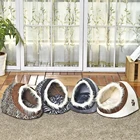 Comfortable Multi-colors Washable Cozy Removable Pet Cave Bed, Luxury Microsuede Pet Cat Bed