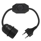 Salt And Bulb Dimmer Switch E27 Holder Cable Switch Eu On Off Socket E26 Lamp Cord Set Plug Power Cord