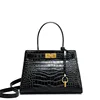2019 classic market design women hard leather black shoulder handbags