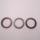 2cm custom color inner metal iron logo flat key ring for chain
