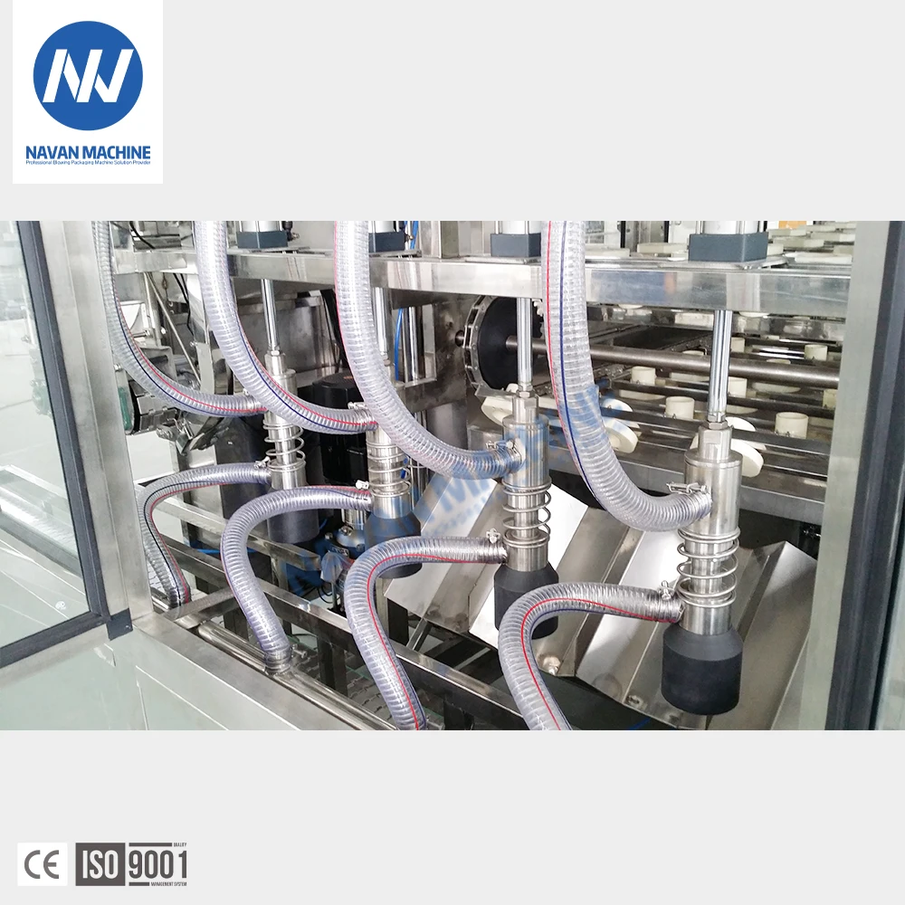 Automatic 5 Gallon Plastic Barrel Water Filling Machine Brush Cap Capping Production Line for Juice Bottles Core PLC Components details