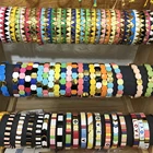 2020 New Fashion Mix Style Enamel Tile Bracelet Cuff Bangle Stretch Enamel Stackable Bracelets