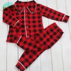 Boutique kids clothing girls christmas outfits baby pajamas set
