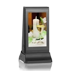 interactive restaurant tabletop electronic table tent advertisement power bank display players with phone charger