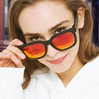 Hot selling checkered sunglasses large wire frame mens sun glasses retro