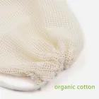 Eco Friendly cotton mesh bags Recycled eco friendly organic cotton mesh pouch reusable produce bags for fruit vegetable