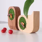 Stylish simple ins style wooden home bird clock decoration