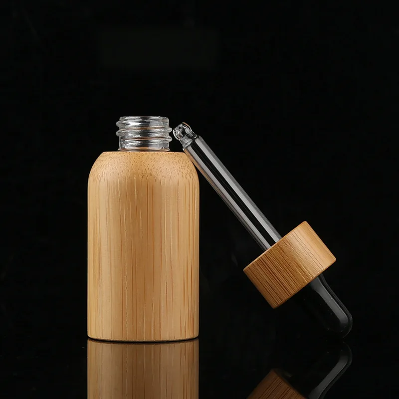 Wholesale Ml Ml Ml Ml Glass Bottle With Whole Cover Bamboo