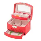 Portable Travel Jewelry Case Leather Jewellery Organizer Custom Drawer Jewelry Box