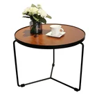 Table Hotel Hot Selling New Design Black Iron Round Tea Table For Hotel