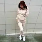 Women's Hoodie 2020 Fall Women's Street Wear Pullover Hoodie With Pants Cotton Fleece Sweat Suits