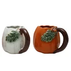 Decoration Wholesale Colorful Round Ceramic Ornaments Garden Outdoor Decoration Funny Pumpkin Ornaments