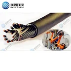 Industrial Highly Flexible 25 Core 1.0mm2 Stranded Copper TPE Insulation PUR Jacket Robot Cable