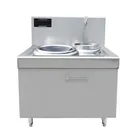 Restaurant round wok burner 15000W heavy-duty concave induction cooker