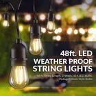 String Wedding Holiday Outdoor LED String Lights 220V Christmas Lights S14 2W Edison Filament Bulb For Wedding Decoration
