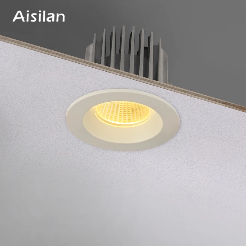 Aisilan Td1010 Led Downlight Cri 93 Aluminum 12w Ceiling Back Ground