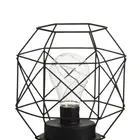 金属ケージガラス電球 LED Latern バッテリ駆動のコードレスライトデスクテーブルランプホーム結婚式のパーティーのパティオ