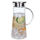 Handmade Heat Resistant Borosilicate Hot Cool Ice kettle Glass Pitcher