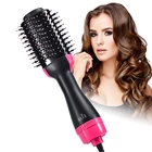 Negative Ion Generator Hair Dryer Straightener Mini One Step Hair Dryer & styler Hot Air Paddle Brush Dry Hair Machine