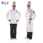 OEM white mens classic chef coat Chef Uniform chef jacket For Cook Ware