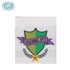 Clothing Accessories White Woven Label Private Brand Name Logo Damask Woven Tag Garment Cloth Label Custom For Clothing