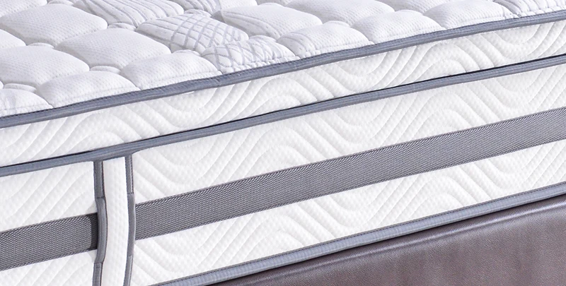 Queen size Euro top white hot selling Gel memory foam 5 zone pocket coil mattress with foam encasement for home - Jozy Mattress | Jozy.net
