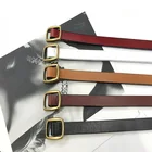 Wholesale ladies simple casual thin belt women's vintage needleless leather dress belt