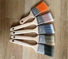 Synthetic Paint Brush Pbt Pet Standard Birch Handle Angled Sash Oval Shoulder Round End Synthetic 2in Paint Brush