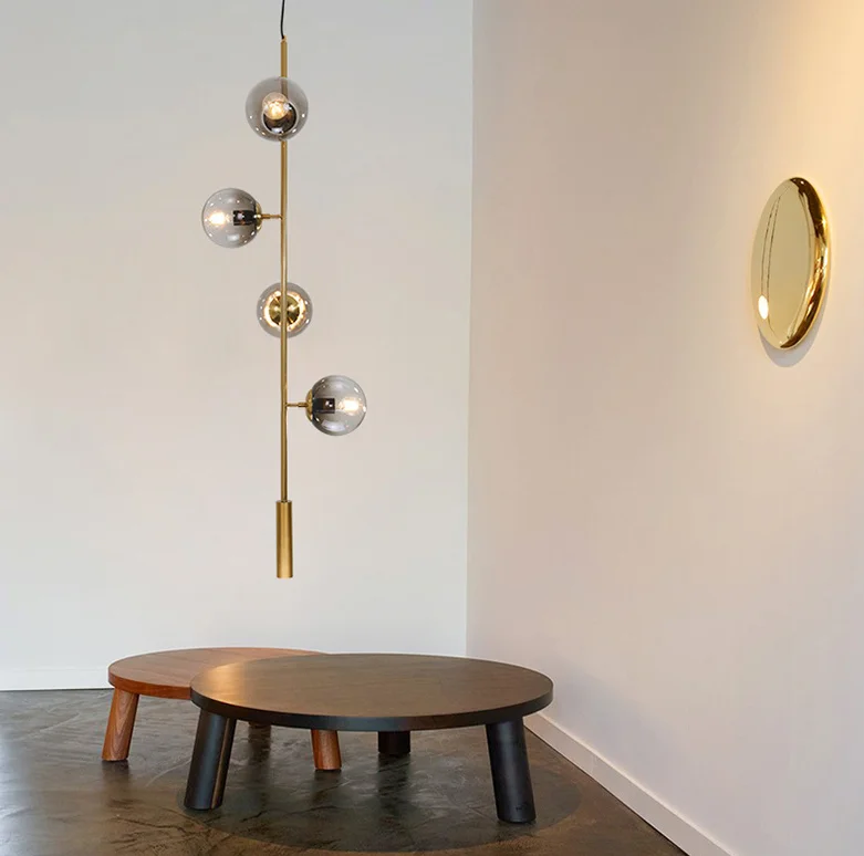 Modern Smoke Grey Glass Hanging pendant light Chandelier Luxury italian design modern pendant lighting