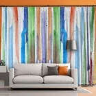 Curtain 3d Curtains Factory Sale Classic Customize 3D Digital Printing Vertical Striped Curtain