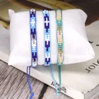 Popular Custom Hand Woven Adjustable Rope Bangle Miyuki Seed Bead Bracelet
