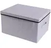 Foldable Storage Box Cotton Linen Cube Chest Clothes Basket Organizer