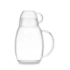Cheap Hand blown Clear Heat Resistant Borosilicate Glass Pitcher