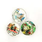 Wholesale crystal glass refrigerator dome tourist souvenir magnet fridge