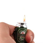Creative Personality Bottle Shape Inflatable Fire With Key Chain Cans Lighter